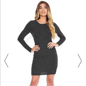 NWT BEBE L/S Banded Knit Mini Dress Size XL